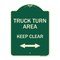 Signmission Truck Turn Area Keep Clear W/ Bidirectional Arrow Heavy-Gauge Aluminum Sign, 24" x 18", G-1824-22784 A-DES-G-1824-22784 - alternate 1